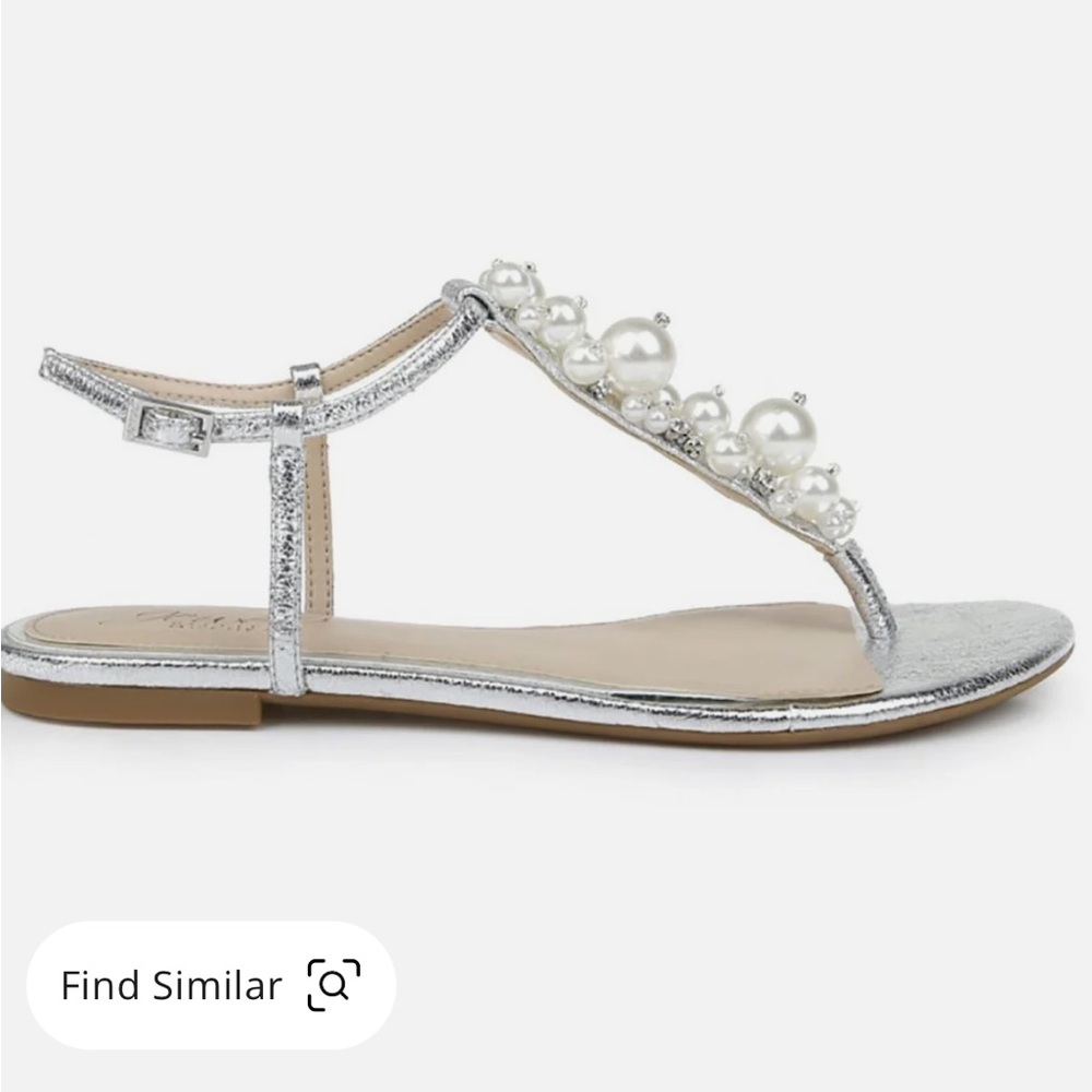 BADGLEY MISCHKA Womens Flat Ankle Strap T-Strap Sandals